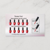 Nail Art-technicus - Red Nail Poolse Loyalty Visitekaartje (Achterkant)