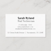 Nail art visitekaartje (Achterkant)