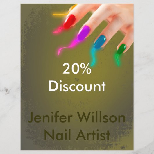 Nail Artist Discount Flyer (Voorkant)