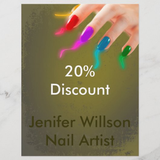 Nail Artist Discount Flyer (Voorkant)