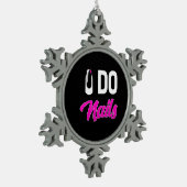 Nail Artist Do Nails Tin Sneeuwvlok Ornament (Links)