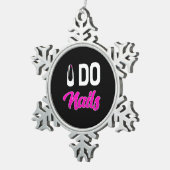 Nail Artist Do Nails Tin Sneeuwvlok Ornament (Rechts)