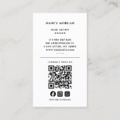 Nail Artist Foto QR Code Visitekaartje (Achterkant)