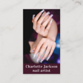 Nail Artist Foto QR Code Visitekaartje (Voorkant)