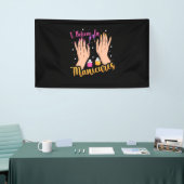 Nail Artist gelooft in manicure Spandoek (Beurs)