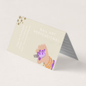 Nail Artist Glow Script Hand Drawn Appointing Visitekaartjes (Achterkant)