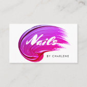 Nail Artist Moderne Typografie Pools Visitekaartje (Voorkant)
