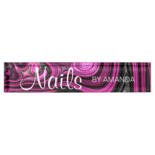 Nail Artist Pedicure NailArt Paars gepersonaliseer Naambordje
