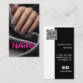 Nail Artist Photo Business Card Visitekaartje