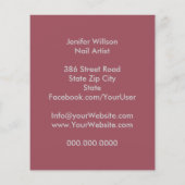 Nail Artist Salon Flyer (Achterkant)