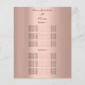 Nail Artist Studio Drips Roos Wax Epilation Prijze Flyer (Achterkant)