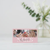  Nail Artist Studio Photo Typography Visitekaartje (Staand voorkant)