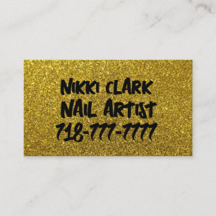 NAIL ARTISTE OR PARTIES SCINTILLANT CARTES DE VISI