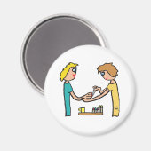 Nail Bar Salon-technicus Magneet (Voorkant / Achterkant)