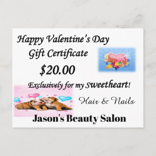Nail & Beauty Salon, Barbershop, Cadeaubonnen Briefkaart