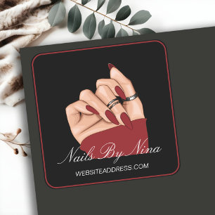 Nail Beauty Salon Manicurist Branded Promotionele Vierkante Sticker