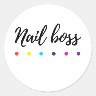 Nail Boss-Sticker- CO2-straatstylist Ronde Sticker
