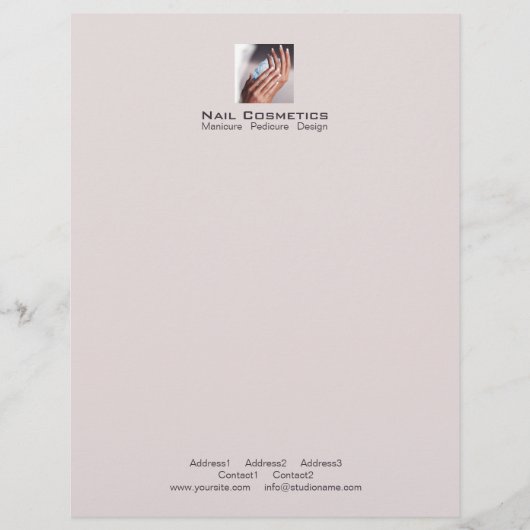 Nail Cosmetics 1 - Letterhead Briefhoofd Sjabloon (Voorkant)