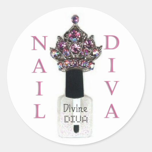 NAIL DIVA-stickers Ronde Sticker (Voorkant)