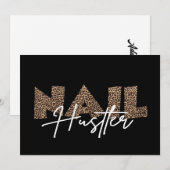 Nail Hustler Leopard Animal Invitation Kaart (Voorkant / Achterkant)