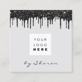Nail Lashes Black Drift 6 Punks Logo grijs Vierkante Visitekaartje