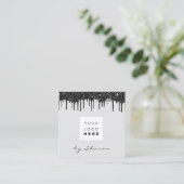 Nail Lashes Black Drift 6 Punks Logo grijs Vierkante Visitekaartje (Staand voorkant)