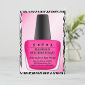 Nail Pologne Anniversaire Invitation Spa rose (Debout devant)