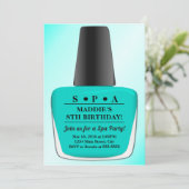 Nail Pologne Anniversaire Invitation Spa Turquoise (Debout devant)