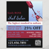 Nail-Pools, Nail-technicus, Nail Salon Advert Flyer (Voorkant)