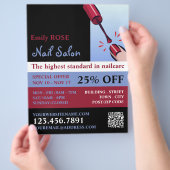 Nail-Pools, Nail-technicus, Nail Salon Advert Flyer (Hand)