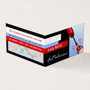 Nail-Pools, Nail-technicus, Nail Salon Loyalty Visitekaartjes