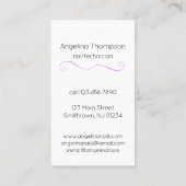 Nail Pools Paars Visitekaartje (Achterkant)