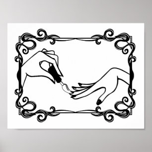 Nail Pools schilderen is een kunst Poster