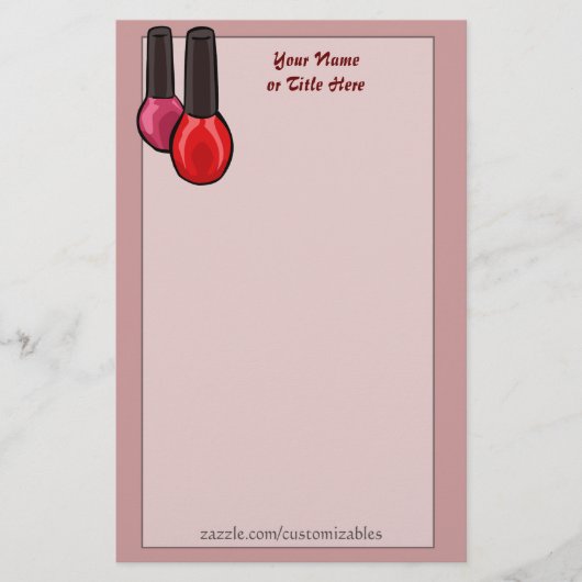 Nail Poolse schrijfmachine Briefpapier (Voorkant)
