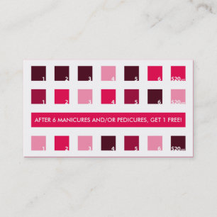 NAIL SALON $20 OFF (mod-kwadraten) Klantenkaartje