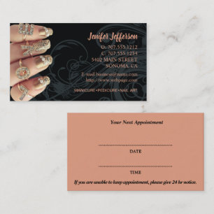 Nail Salon Appointment Visitekaartje Klantenkaartje