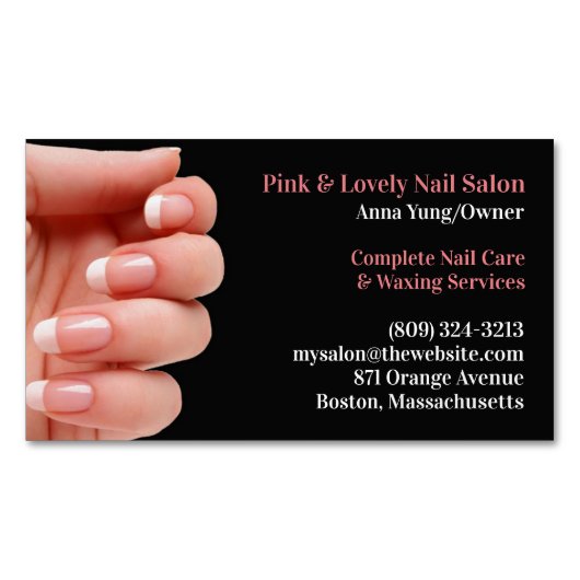 Nail Salon Artiest Magnetisch Visitekaartje (Voorkant)