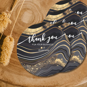 Nail Salon Business Branding Dankjewel Kaart Ronde Sticker