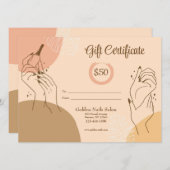 Nail Salon Cadeaubon (Voorkant / Achterkant)