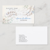 Nail Salon Carte de visite Pastel Feuilles (Devant / Derrière)