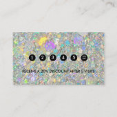 Nail Salon Client Loyalty Punch Carte de visite (Dos)