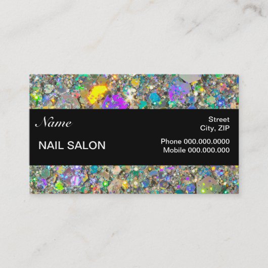 Nail Salon Client Loyalty Punch Carte de visite (Devant)