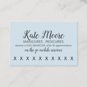 Nail Salon Manicurist Customer Loyalty Punch Kaart