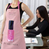 Nail salon manicurist modern roze pools schort