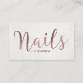 Nail Salon Manicurist Roos Gold Script Loyalty (Voorkant)