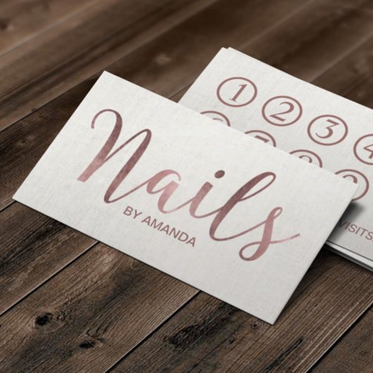 Nail Salon Manicurist Roos Gold Script Loyalty