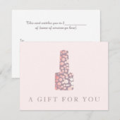 Nail Salon, Mauve Pink Manicurist Cadeaubon (Voorkant / Achterkant)