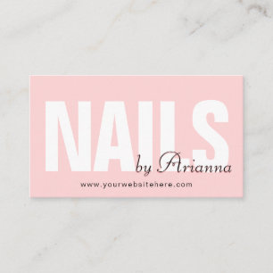 Nail Salon Nail Tech Nail Stylist Blush Pink Visitekaartje
