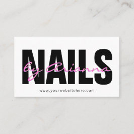  Nail Salon | Nail Tech | Nail Stylist Neon Colors Visitekaartje