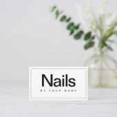 Nail Salon Nail-technicus Plain Minimal Visitekaartje (Staand voorkant)